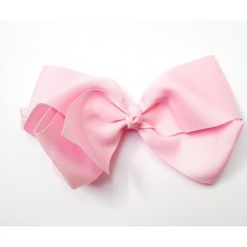 Large "Charlotte" grosgrain bow headband - Ballet Pink
